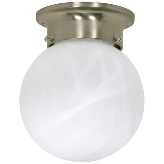 Satco 60-257 Flush Mount Fixture 1 Light; 6 in.; Ceiling Mount;