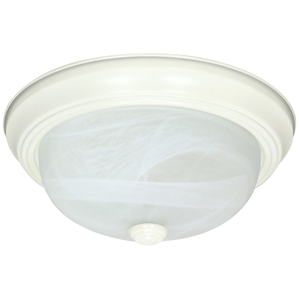 Satco 60-223 Flush Mount Fixture 3 Light; 15 in.; Alabaster Glass
