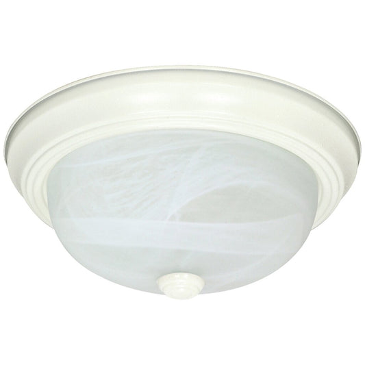 Satco 60-223 Flush Mount Fixture 3 Light; 15 in.; Alabaster Glass