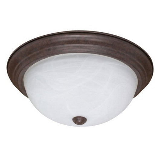 Satco 60-207 Flush Mount Fixture 3 Light; 15 in.; Alabaster Glass