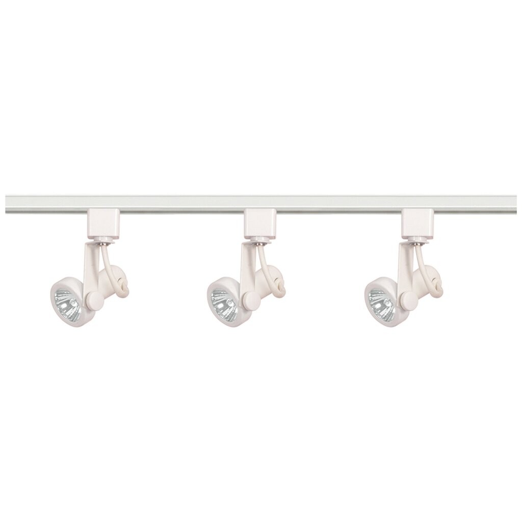 Satco TK355 Track Kit Fixture 3 Light - MR16 Gimbal Ring 4 foot Track