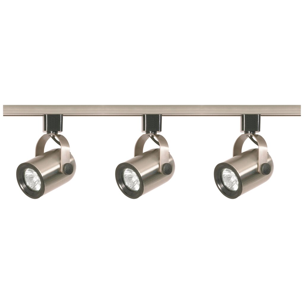Satco TK354 Track Kit Fixture 3 Light - MR16 Round Back 4 foot Track