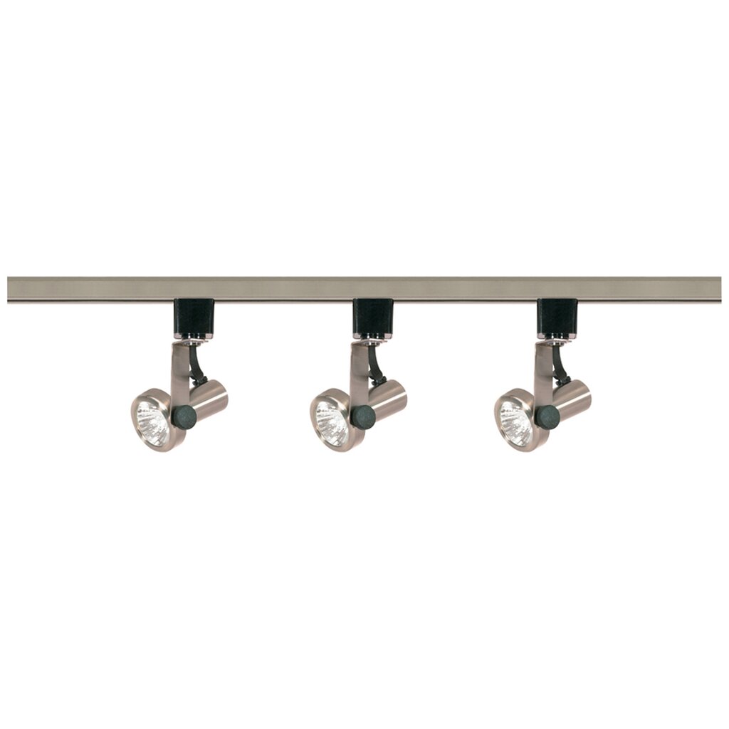 Satco TK353 Track Kit Fixture 3 Light - MR16 Gimbal Ring 4 foot Track