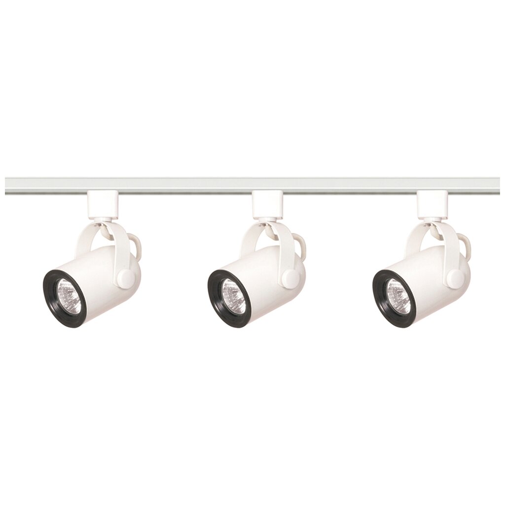 Satco TK348 Track Kit Fixture 3 Light - MR16 Round Back 4 foot Track