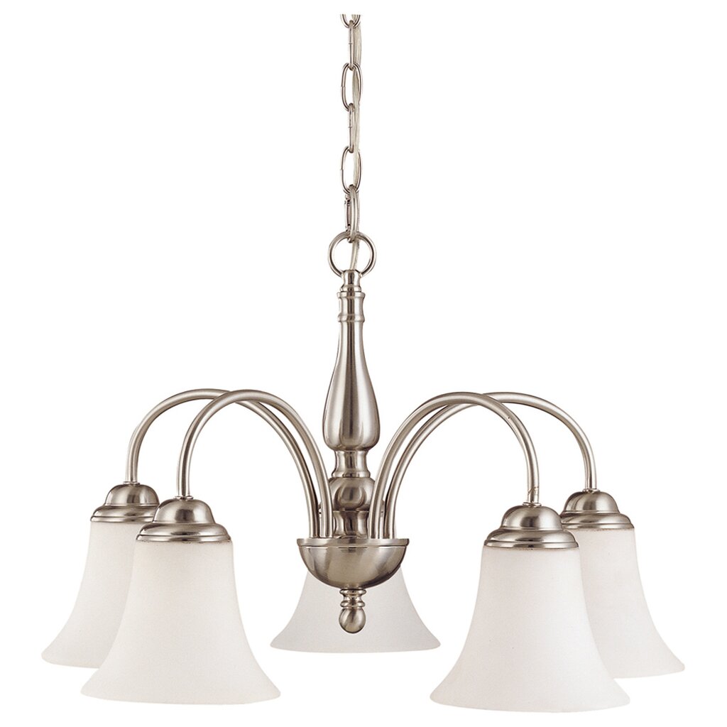 Satco 60-1822 Chandelier Fixture Dupont; 5 Light; 21 in.; with Satin
