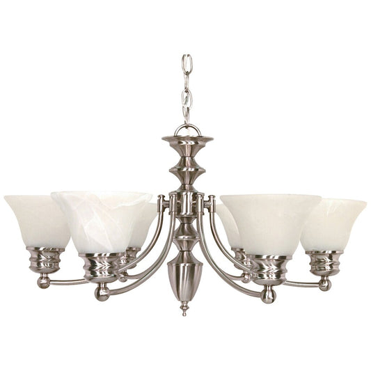 Satco 60-356 Chandelier Fixture Empire; 6 Light; 26 in.; with