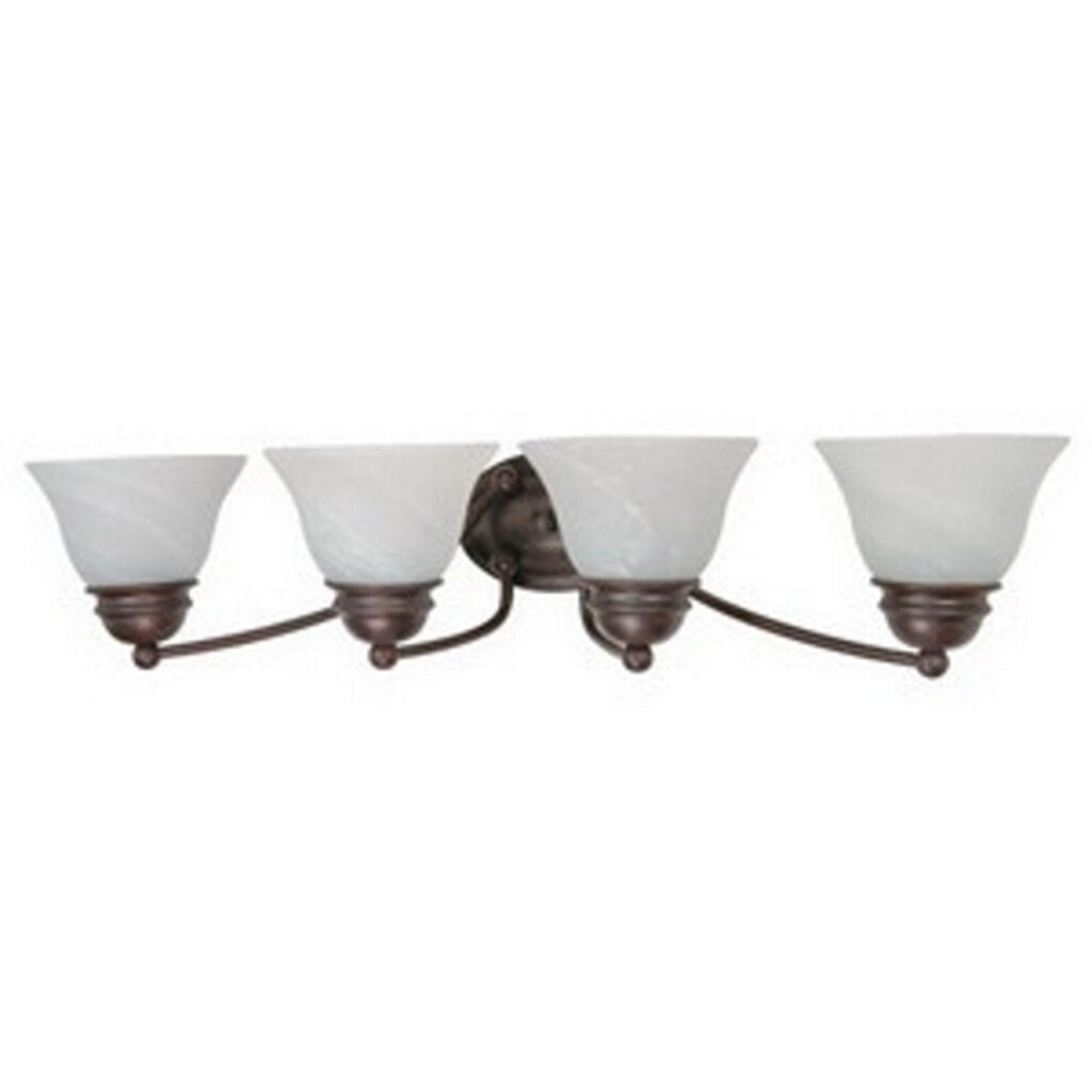 Satco 60-347 Vanity Fixture Empire; 4 Light; 29 in.; with Alabaster
