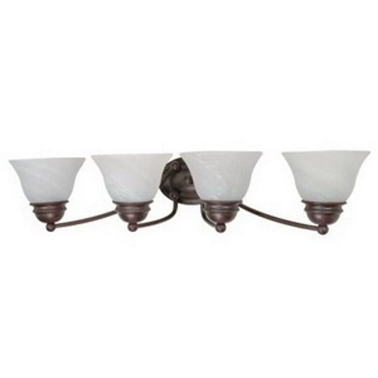 Satco 60-347 Vanity Fixture Empire; 4 Light; 29 in.; with Alabaster