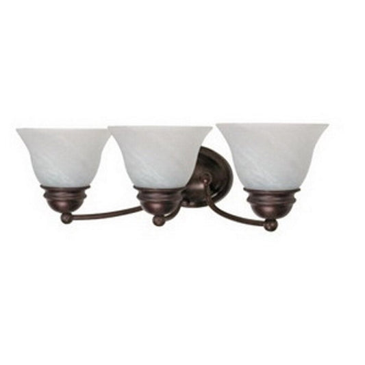 Satco 60-346 Vanity Fixture Empire; 3 Light; 21 in.; with Alabaster