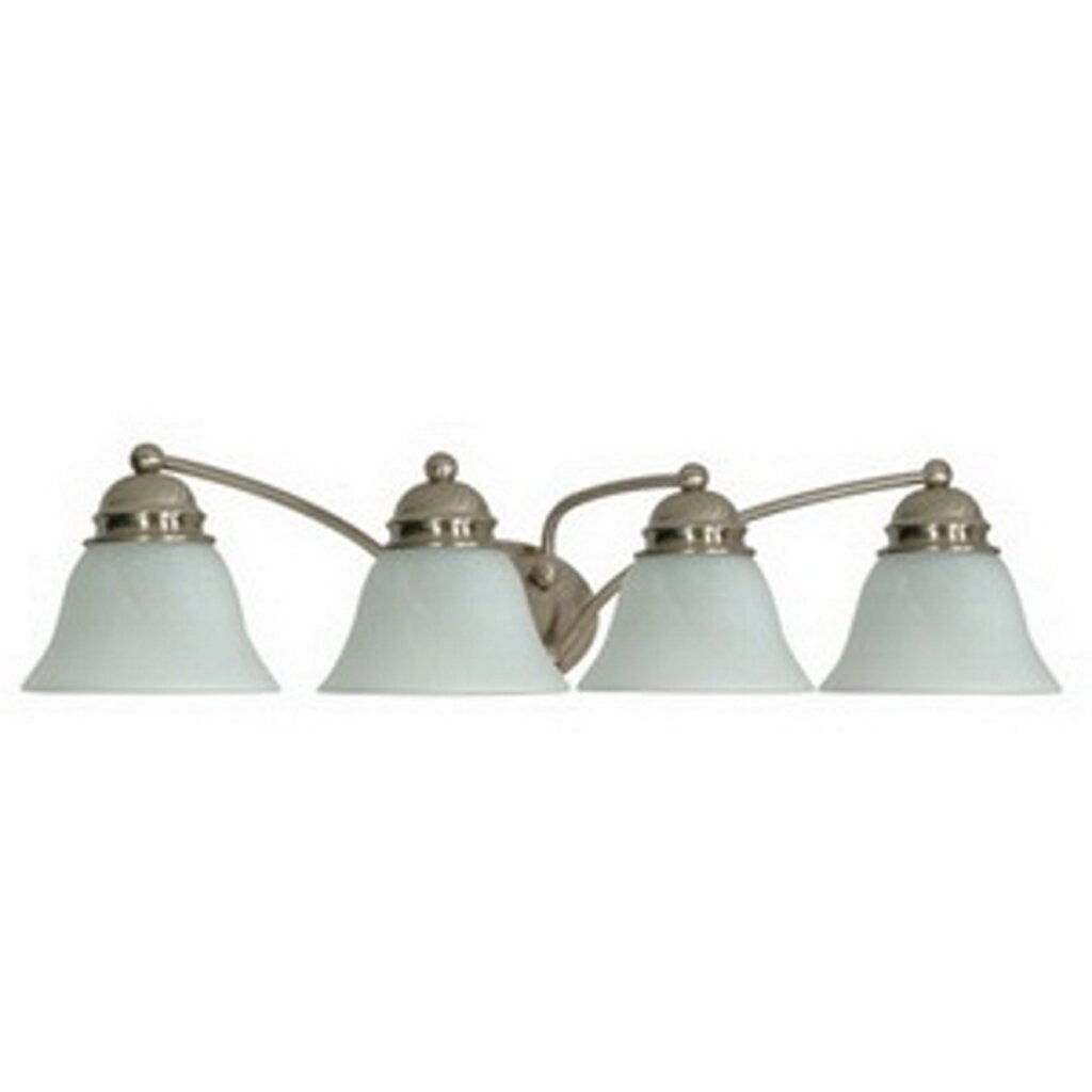 Satco 60-343 Vanity Fixture Empire; 4 Light; 29 in.; with Alabaster