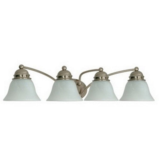 Satco 60-343 Vanity Fixture Empire; 4 Light; 29 in.; with Alabaster