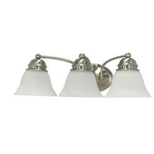 Satco 60-342 Vanity Fixture Empire; 3 Light; 21 in.; with Alabaster