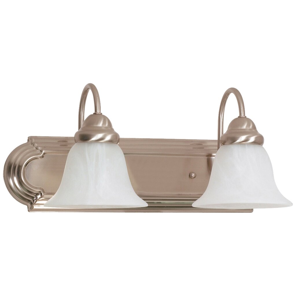 Satco 60-320 Vanity Fixture Ballerina; 2 Light; 18 in.; with Alabaster