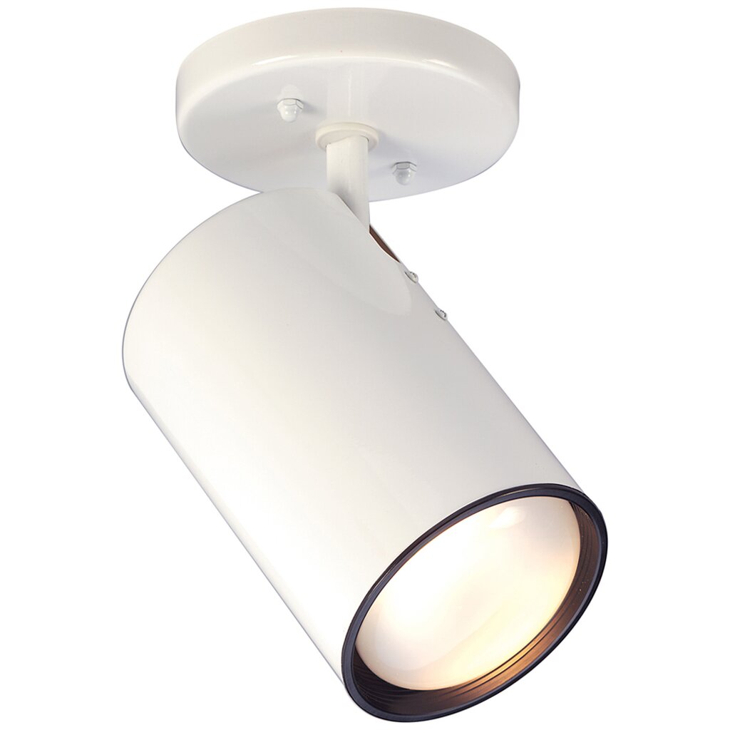 Satco 76/418 Fixture 1 Light - R30 Straght Cylinder White