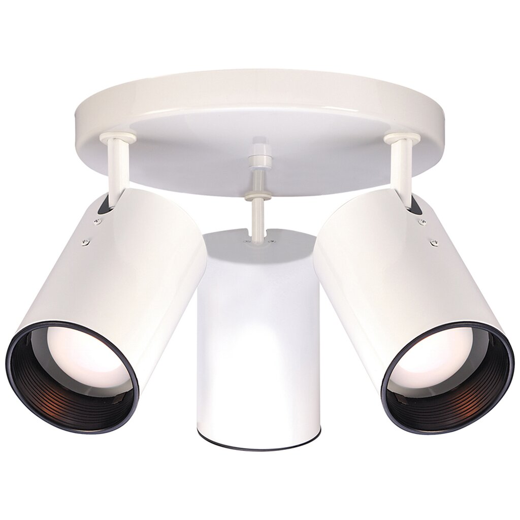 Satco 76/416 Fixture 3 Light - R20 Straight Cylinder White