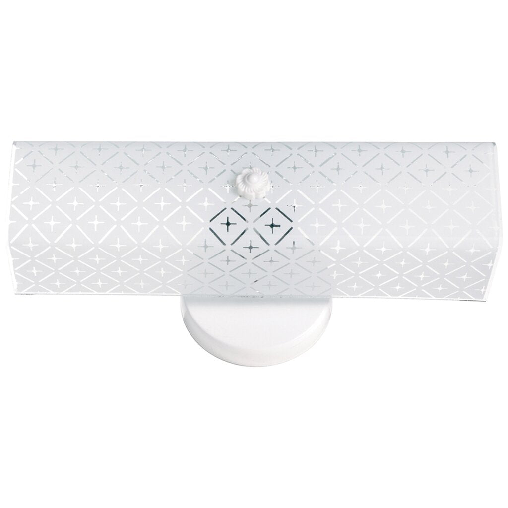 Satco 76/276 Fixture 2 Light - 14 Vanity w/Diamond U Channel Glass
