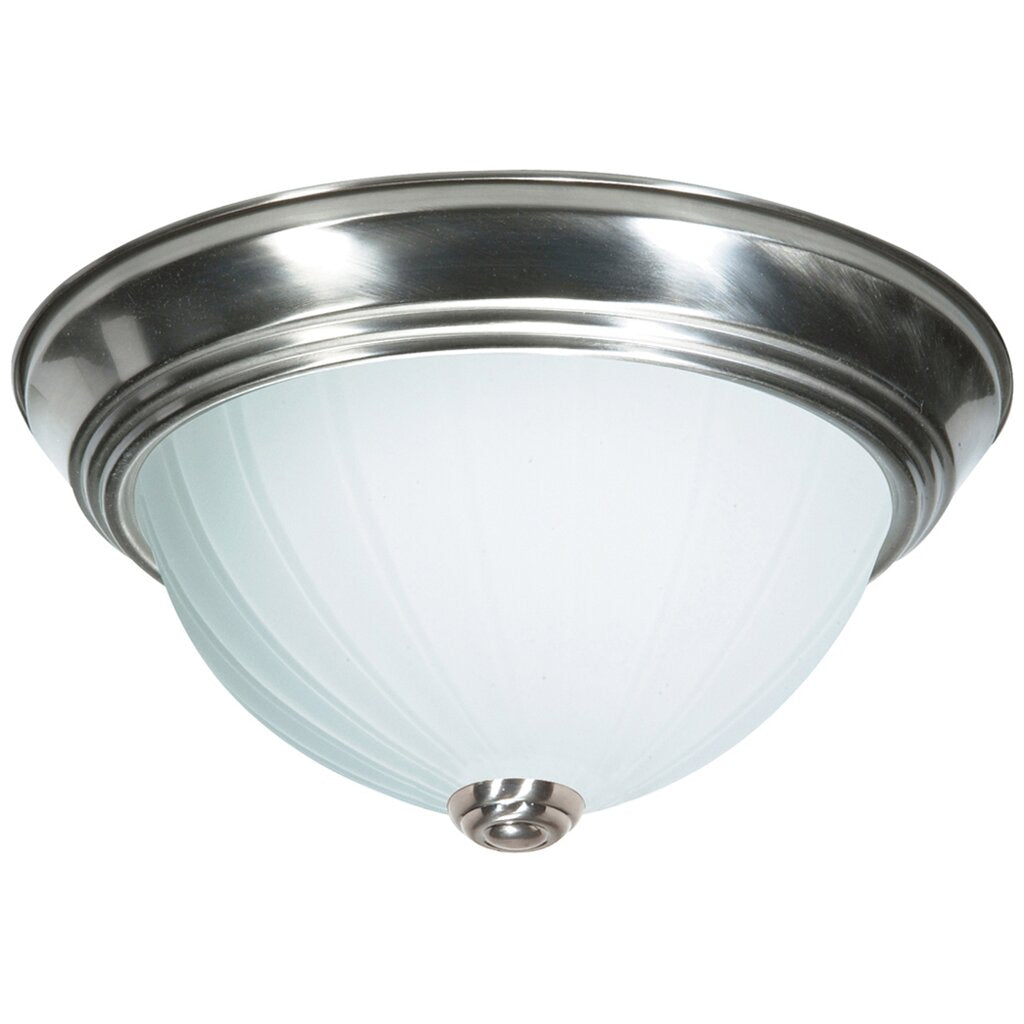 Satco 76/245 Fixture 3 Light - 15 Flush Mount Frosted Melon Glass
