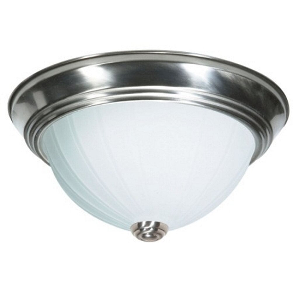 Satco 76/244 Fixture 2 Light - 13 Flush Mount Frosted Melon Glass