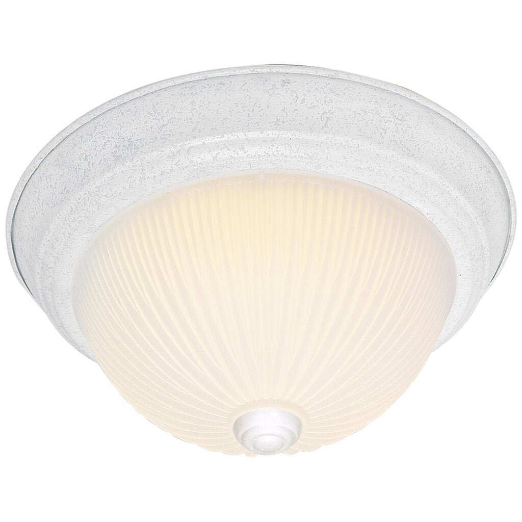 Satco 76/135 Fixture 3 Light - 15 Flush Mount Frosted Ribbed Textured