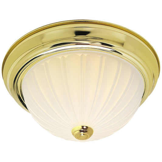 Satco 76/128 Fixture 3 Light - 15 Flush Mount Frosted Melon Glass