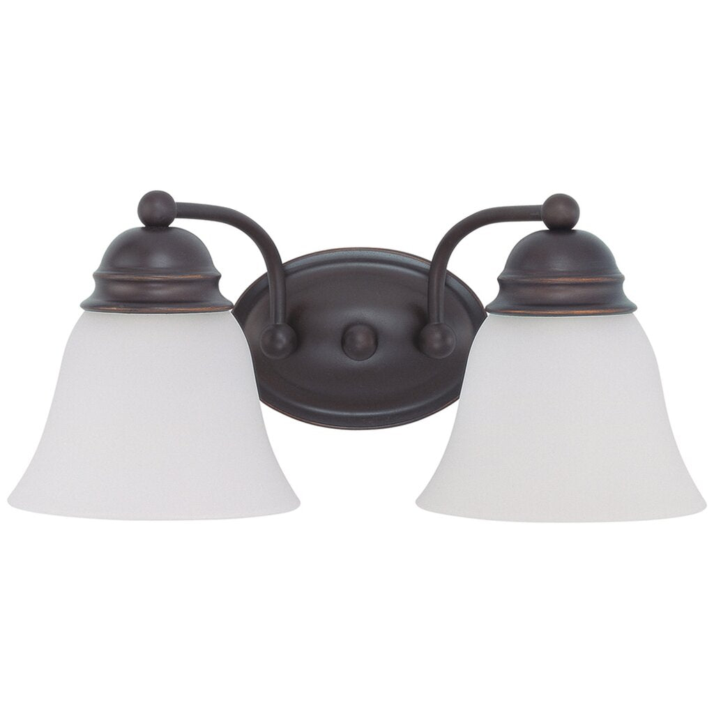 Satco 60-3166 Vanity Fixture Empire; 2 Light; 15 in.; with Frosted