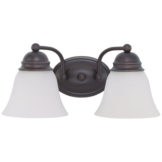 Satco 60-3166 Vanity Fixture Empire; 2 Light; 15 in.; with Frosted
