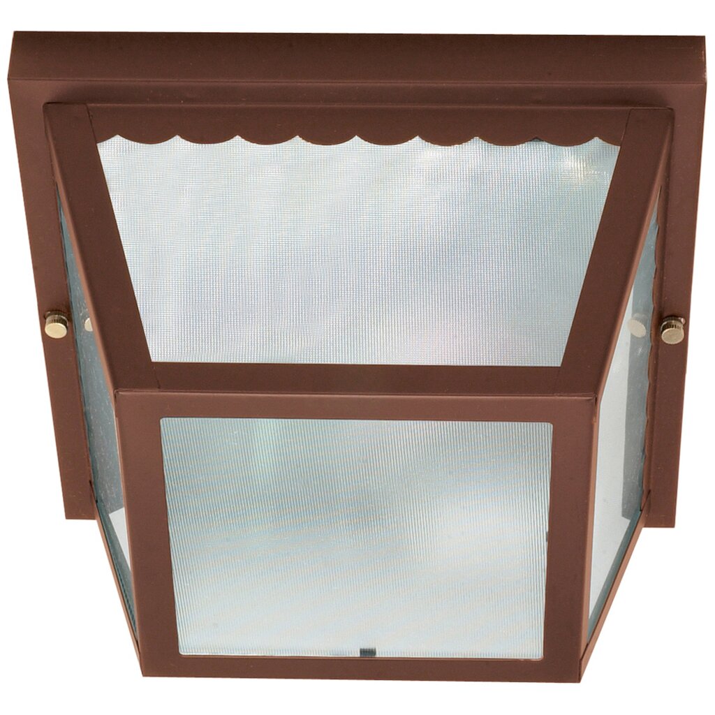 Satco 60-472 Flush Mount Fixture 2 Light; 10 in.; Carport with