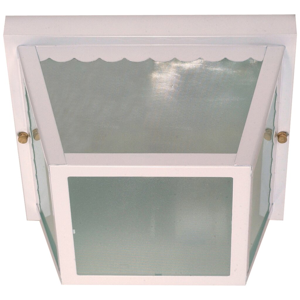 Satco 60-470 Flush Mount Fixture 2 Light; 10 in.; Carport with