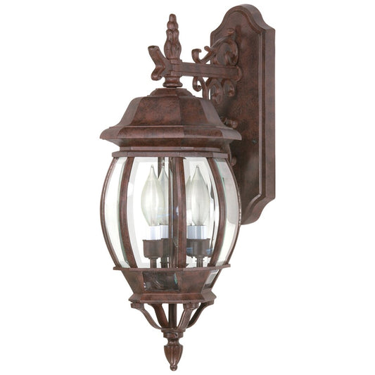 Satco 60-892 Wall Lantern Fixture Central Park; 3 Light; 22 in.; with