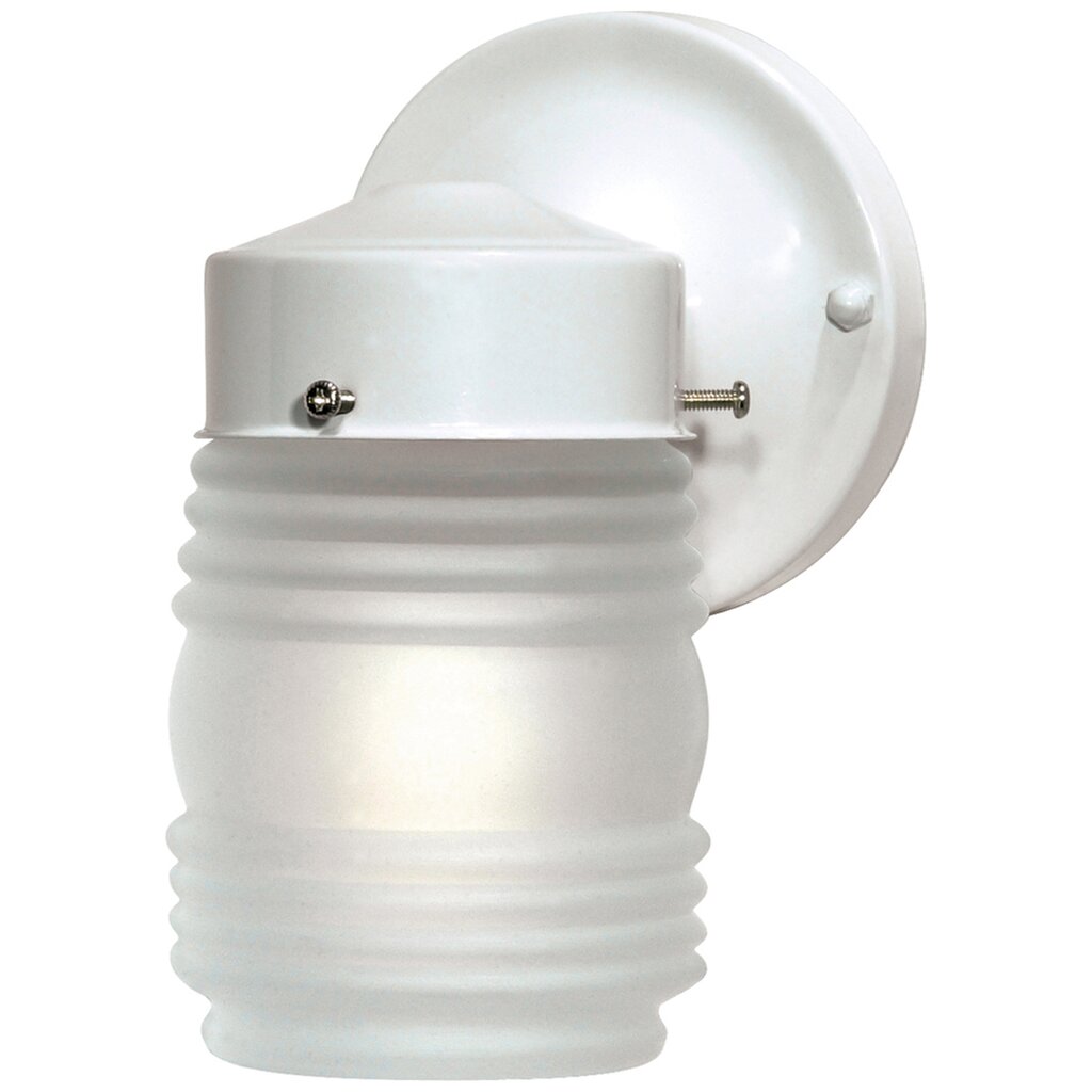 Satco 76/702 Fixture 1 Light - 6 Porch Wall Mason Jar w/Frosted Glass