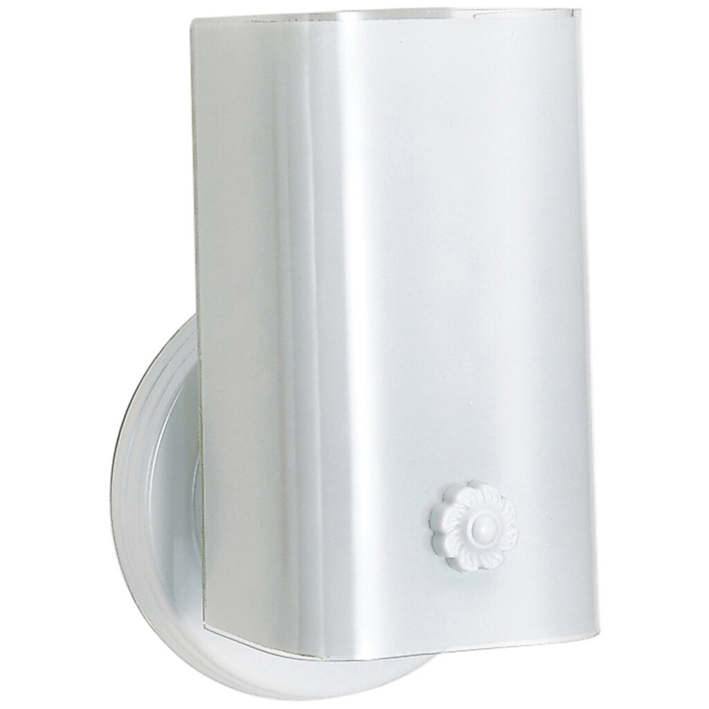 Satco 77/989 Fixture 1 Light - 7 Vanity w/White U Channel Glass w/Conv