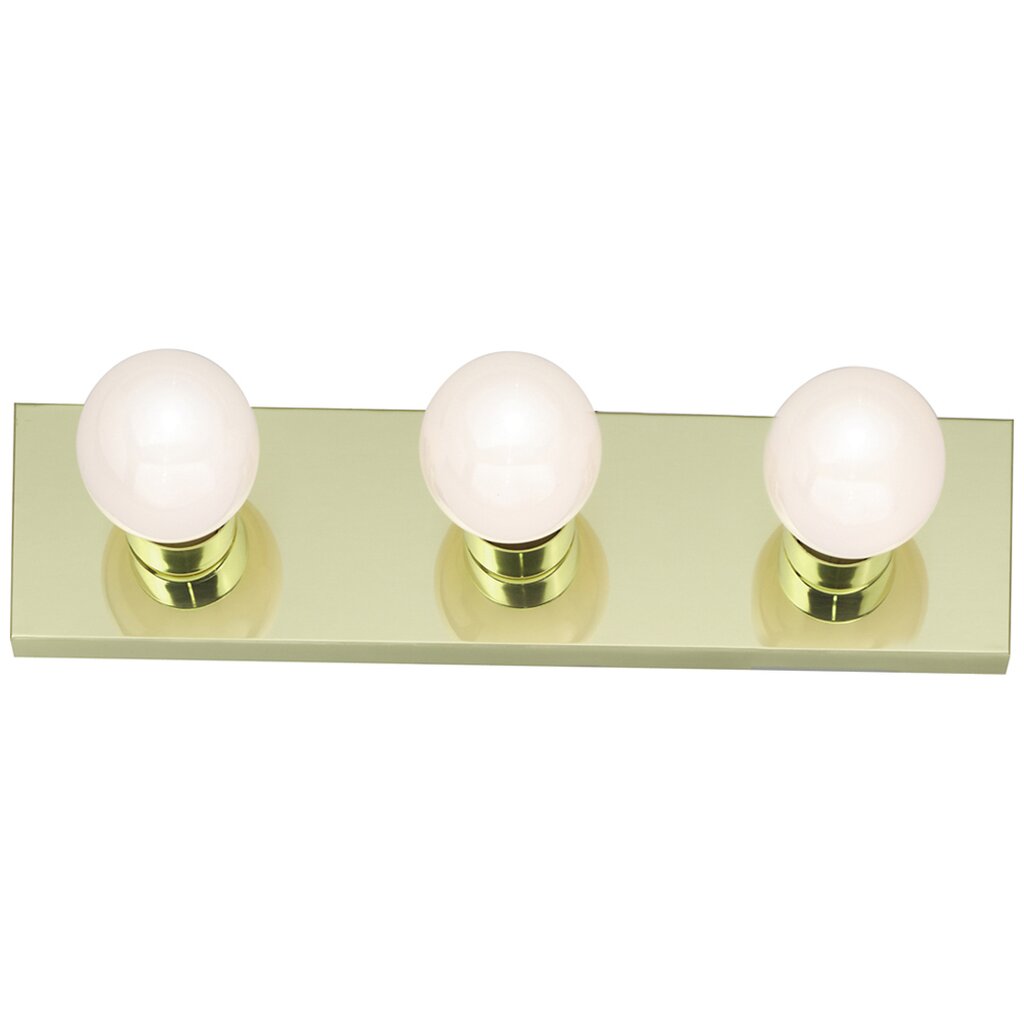Satco 77/188 Fixture 3 Light - 18 Vanity Strip Polished Brass