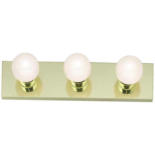 Satco 77/188 Fixture 3 Light - 18 Vanity Strip Polished Brass