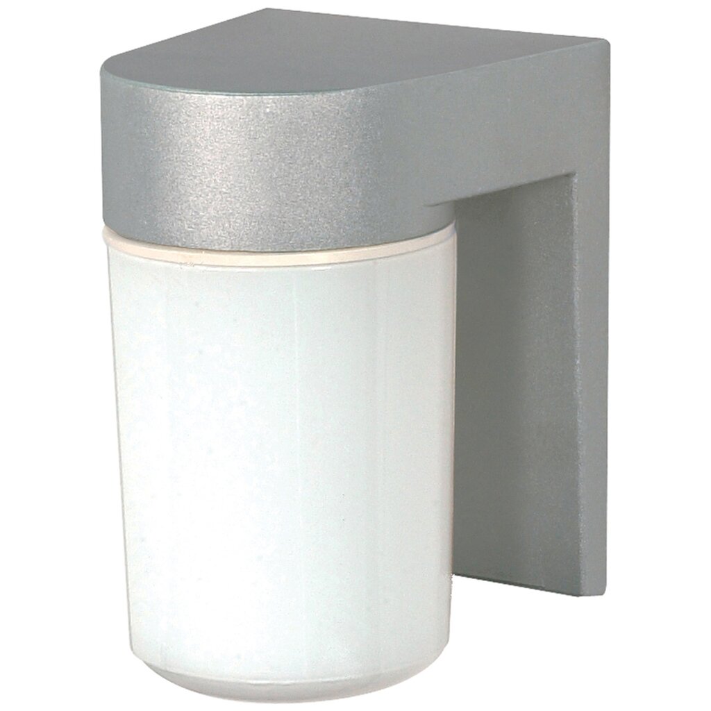 Satco 77/136 Fixture 1 Light - 8 Utility Wall Mount With White Glass