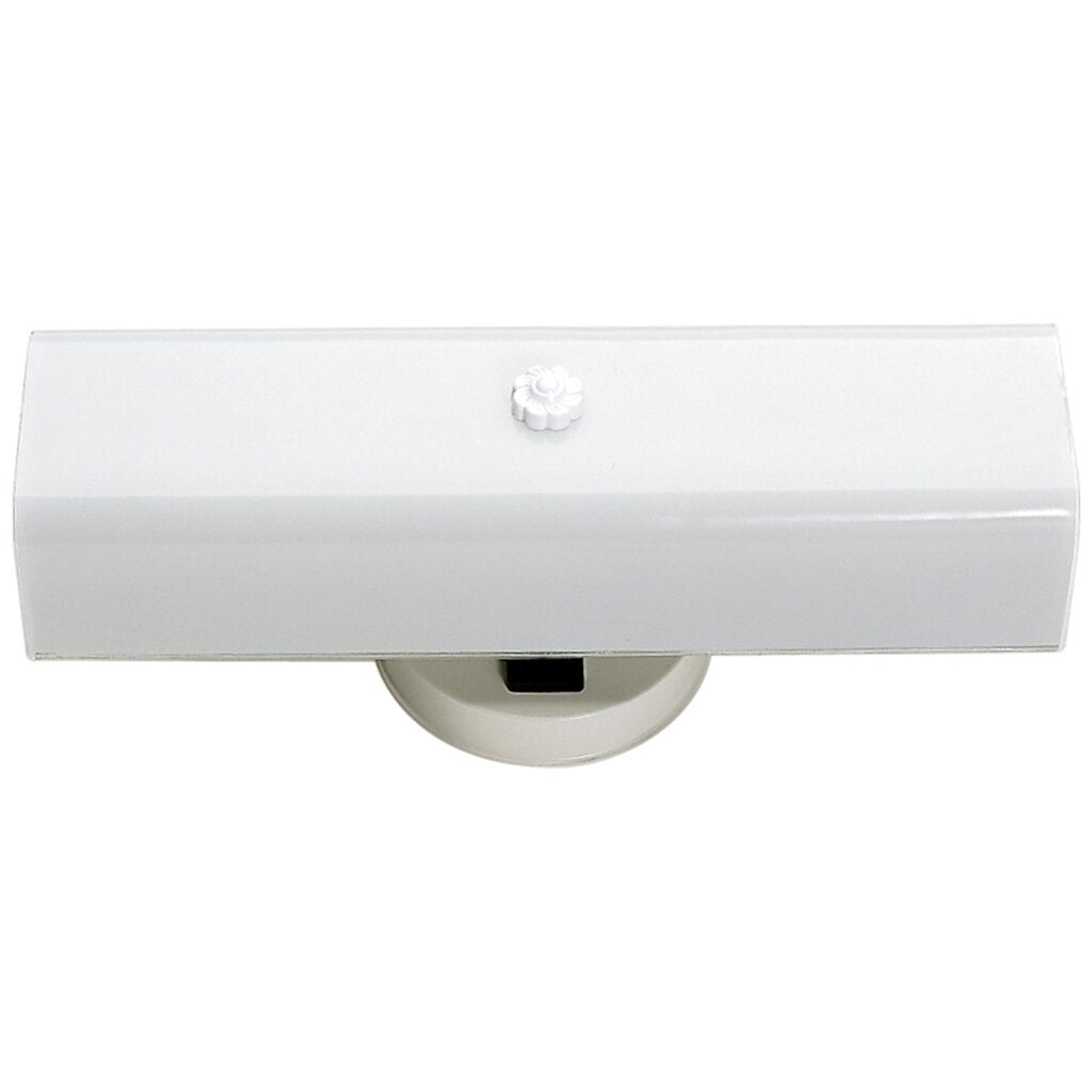Satco 77/087 Fixture 2 Light - 14 Vanity w/White U Channel Glass White