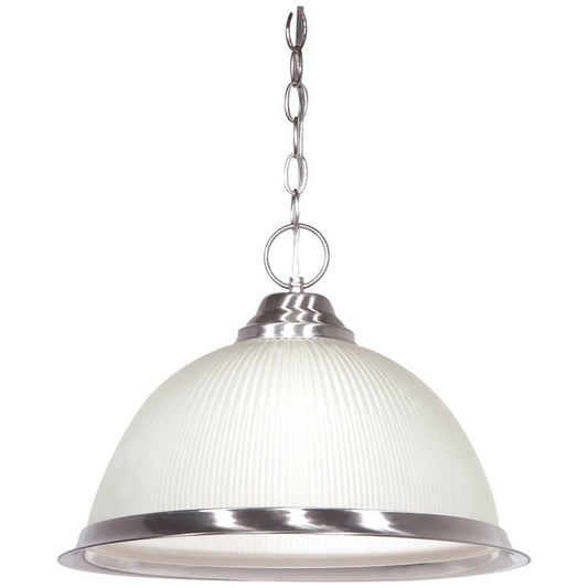 Satco 76/691 Fixture 1 Light - 15 Pendant Frosted Prismatic Dome