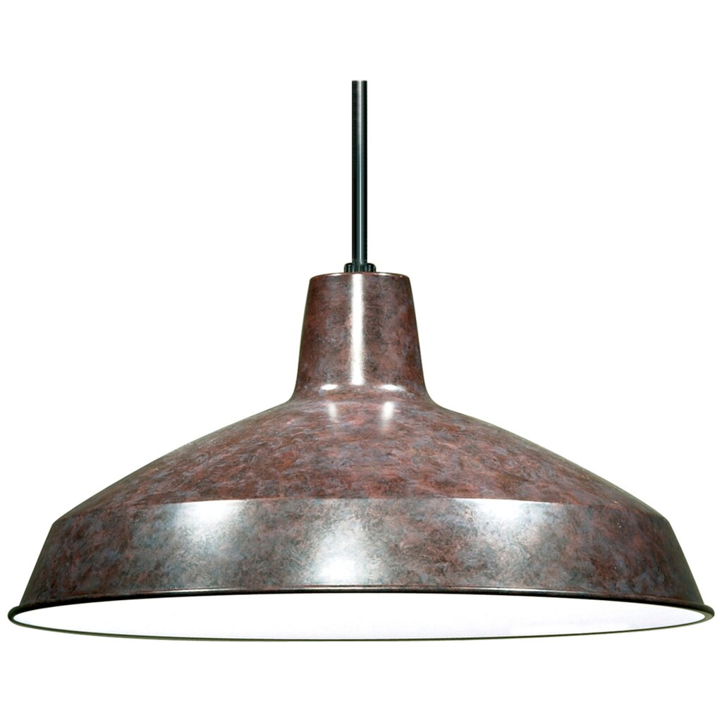 Satco 76/662 Fixture 1 Light - 16 Pendant Warehouse Shade Old Bronze