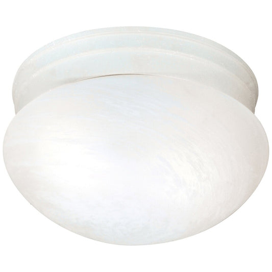 Satco 76/613 Fixture 2 Light - 10 Flush Mount Medium Alabaster
