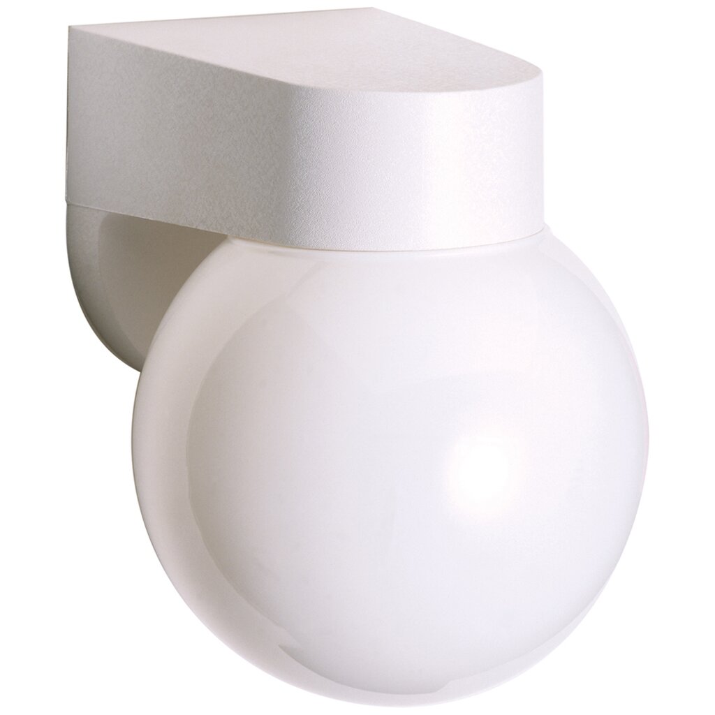 Satco 77/729 Fixture 1 Light - 6 Porch Wall With Lexan Globe White