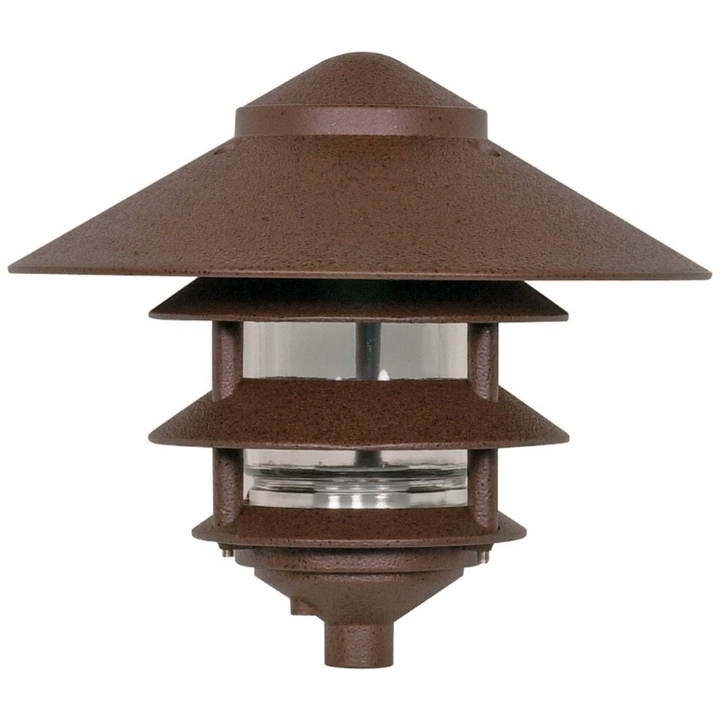 Satco 76/637 Fixture 4 LOUVER LARGE 10 TOP PAGODA - Old Bronze