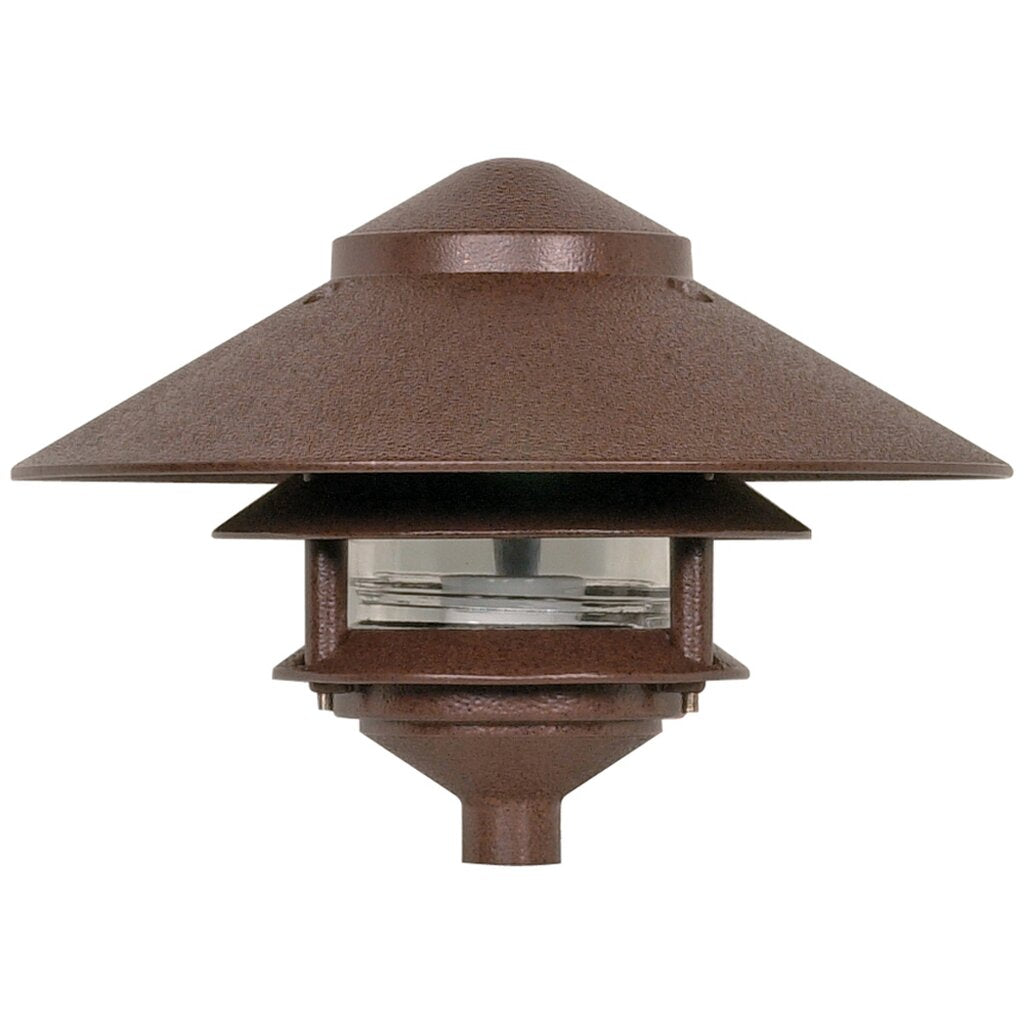 Satco 76/635 Fixture 3 LOUVER LARGE 10 TOP PAGODA - Old Bronze