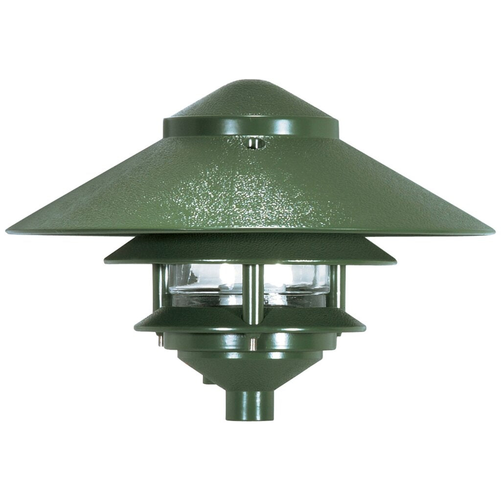 Satco 76/634 Fixture 3 LOUVER LARGE 10 TOP PAGODA - Green