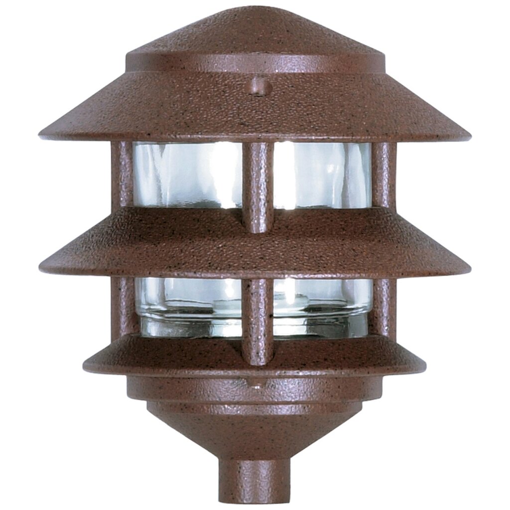 Satco 76/632 Traditional Fixture 3 LOUVER PAGODA GARDEN LIGHT - Old