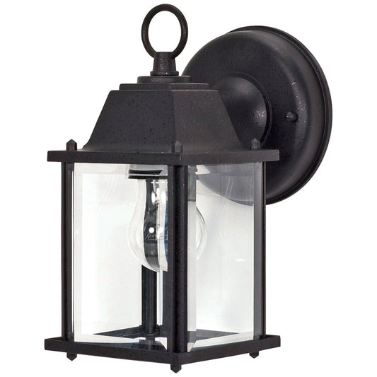 Satco 60-638 Wall Lantern Fixture 1 Light; 9 in.; Cube Lantern with