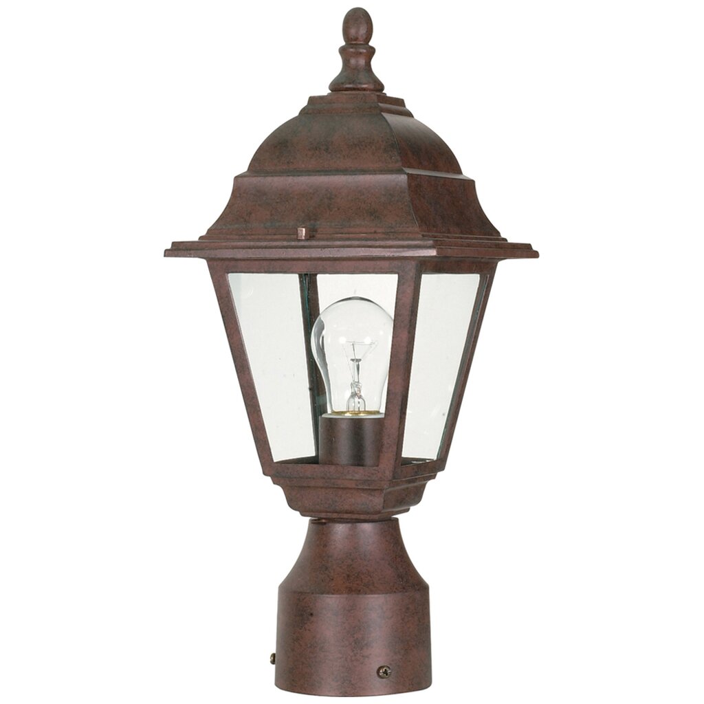 Satco 60-547 Post Lantern Fixture Briton; 1 Light; 14 in.; with Clear