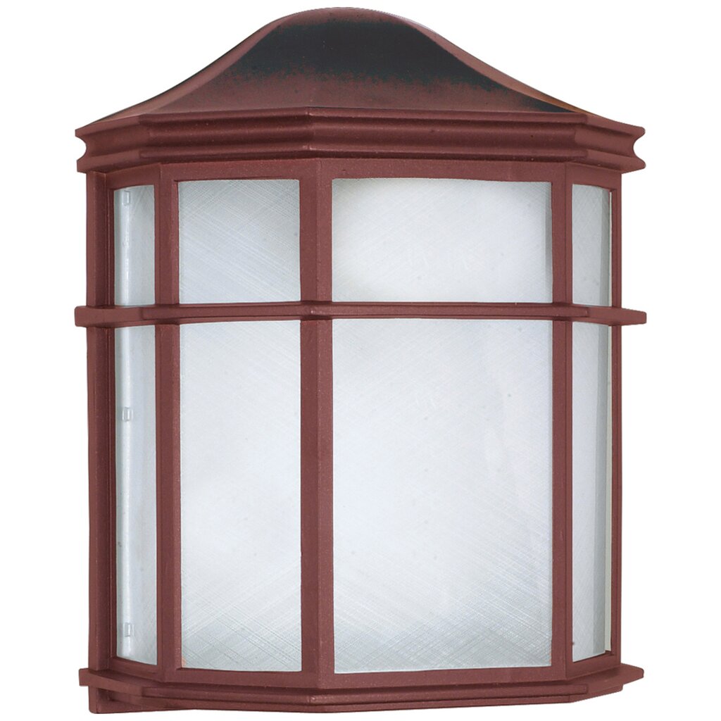 Satco 60-538 Wall Lantern Fixture 1 Light; 10 in.; Cage Lantern Wall