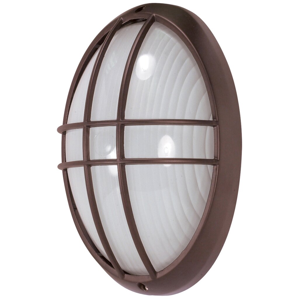 Satco 60-529 Bulk Head Fixture 1 Light; 13 in.; Large Oval Cage Die
