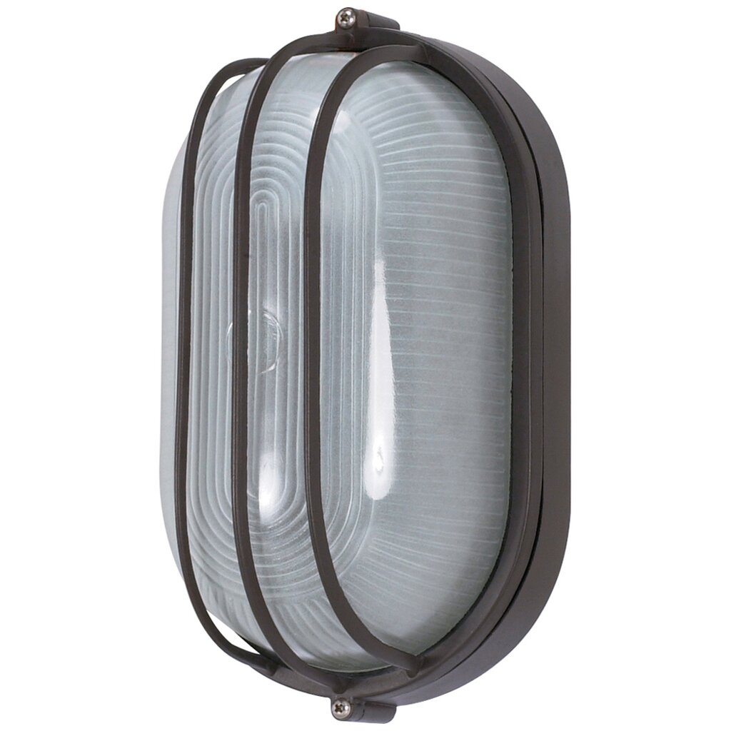 Satco 60-525 Bulk Head Fixture 1 Light; 10 in.; Oval Cage Die Cast