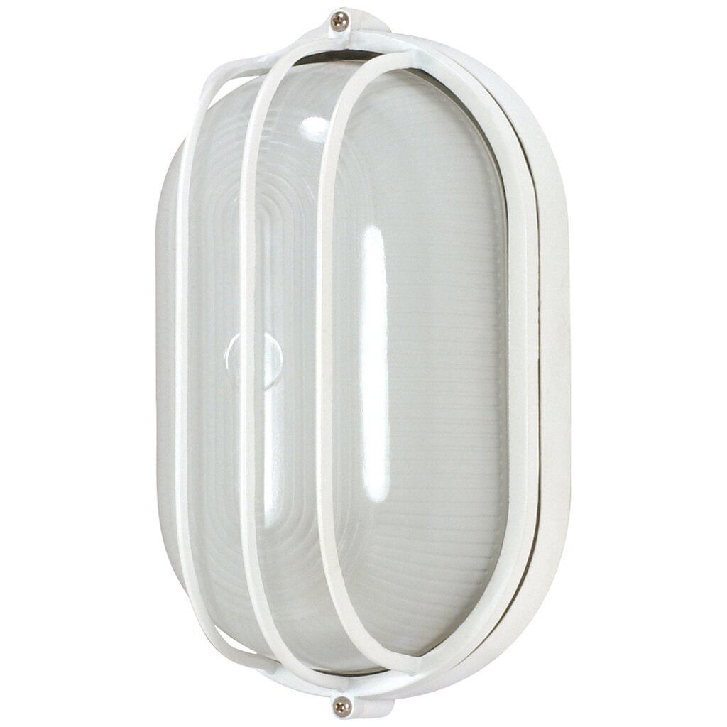 Satco 60-524 Bulk Head Fixture 1 Light; 10 in.; Oval Cage Die Cast