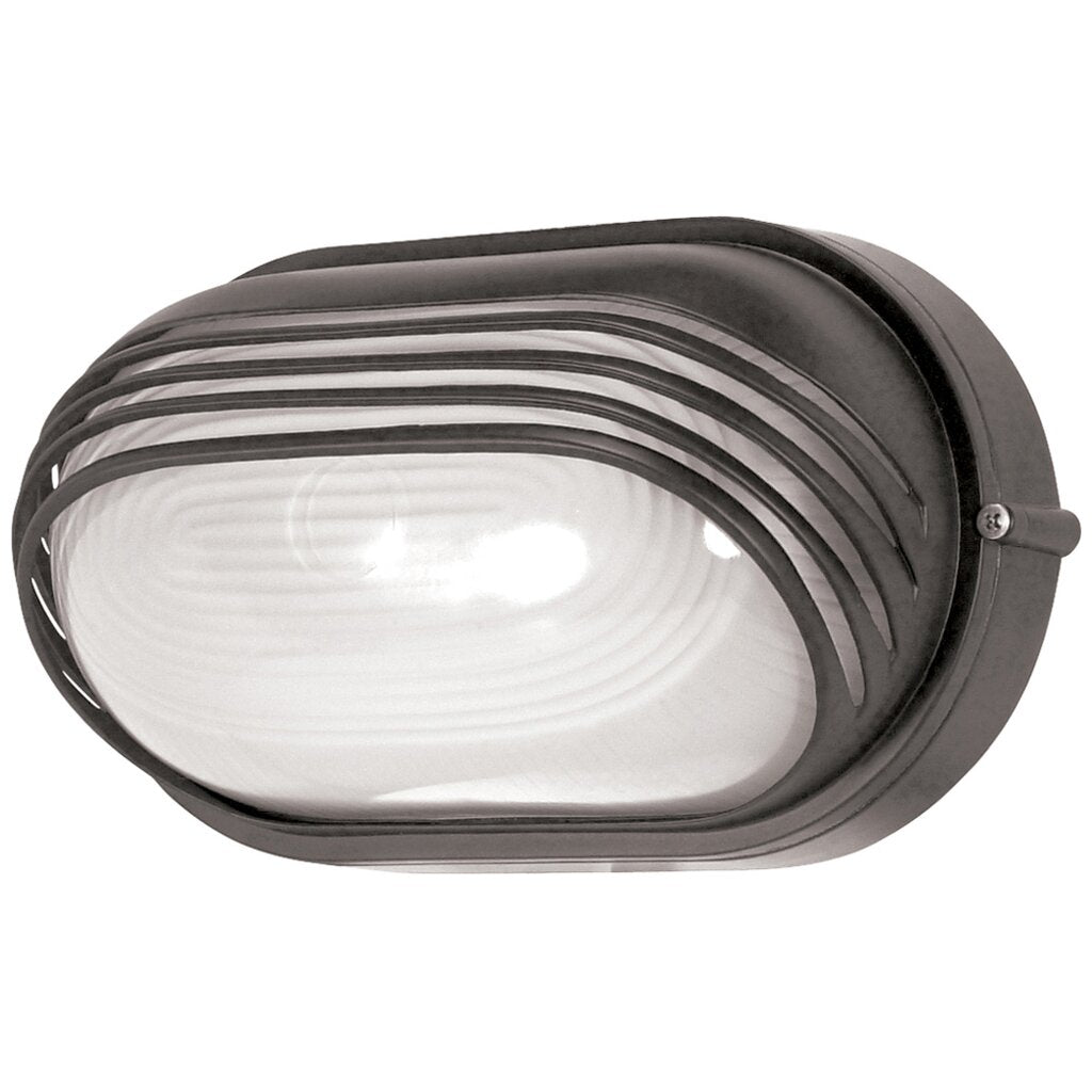 Satco 60-523 Bulk Head Fixture 1 Light; 10 in.; Oval Hood Die Cast